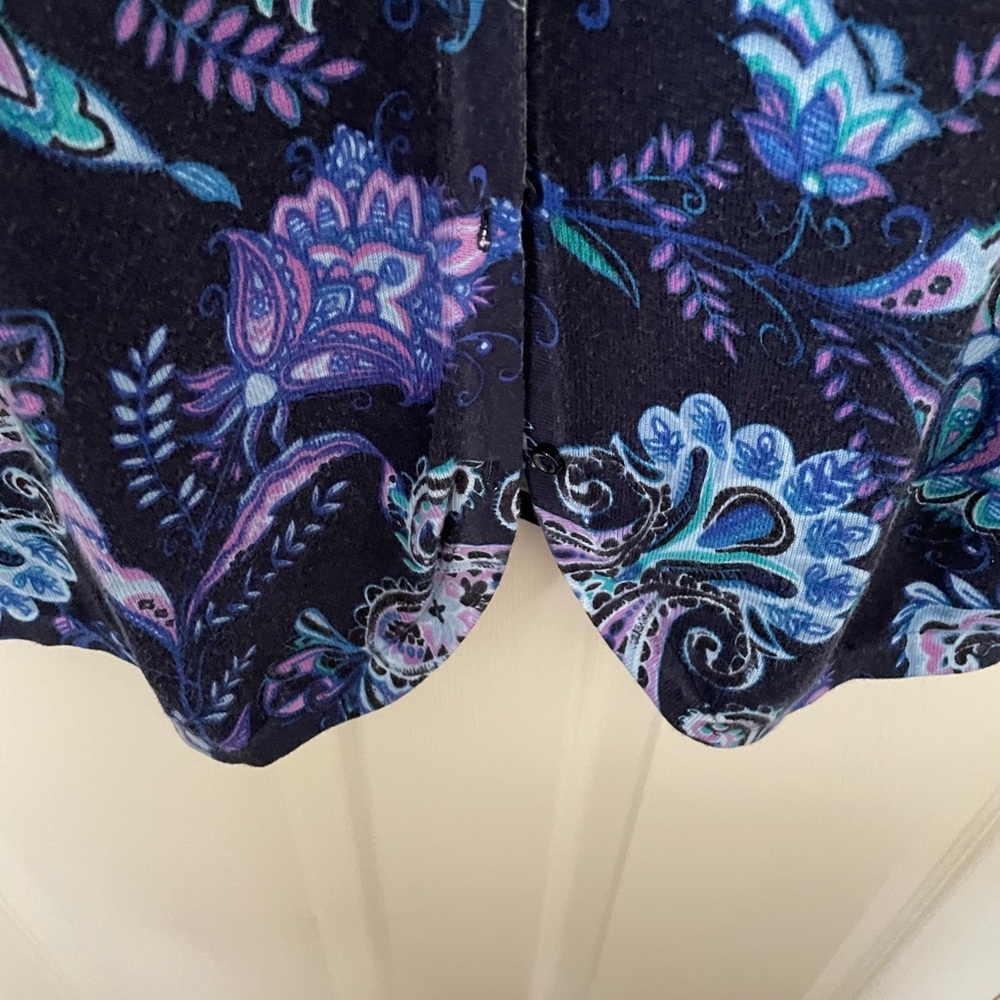 Paisley Print Women's Top - Blue and Purple - Picture 4 of 4